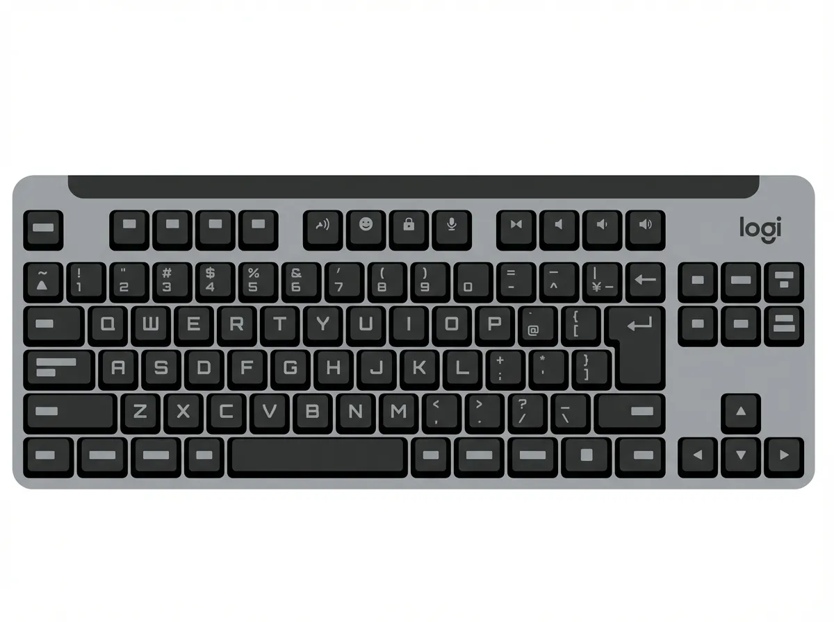 アイコンにしてください。
背景は白色にしてください。
キーボードに描かれた文字は抽象化してください。
水平に描いてください。